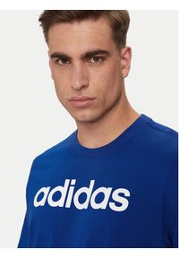 Adidas - adidas T-Shirt Essentials Single Jersey Linear Embroidered Logo T-Shirt IC9279 Niebieski Regular Fit. Kolor: niebieski. Materiał: bawełna #6