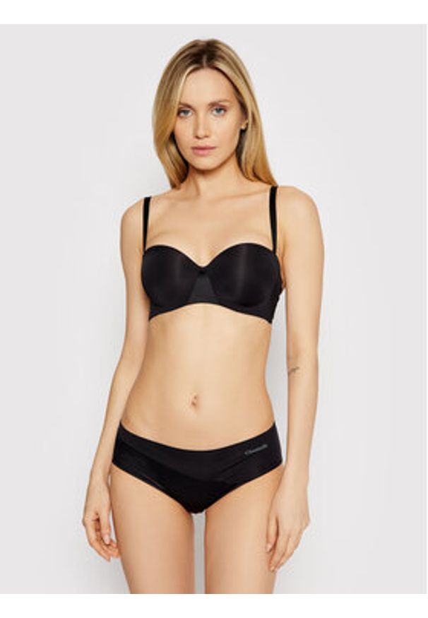 Chantelle Biustonosz bardotka Essential C15G50 Czarny. Kolor: czarny. Materiał: syntetyk