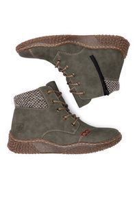 Rieker Trzewiki Y8441-54 Zielony. Kolor: zielony. Materiał: skóra #5