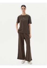 EA7 Emporio Armani Spodnie dresowe 7W000106 AF12473 U6139 Brązowy Loose Fit. Kolor: brązowy. Materiał: bawełna #3