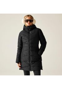 DARE 2B - Płaszcz damski zimowy ocieplany Striking V Dare 2b. Kolor: czarny. Materiał: tkanina, puch. Sezon: zima. Sport: turystyka piesza #1