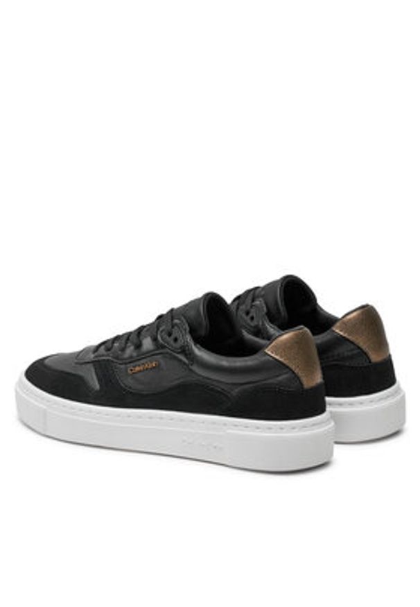 Calvin Klein Sneakersy Cupsole Lace Up W/Ml Mix M HW0HW02114 Czarny. Kolor: czarny. Materiał: skóra