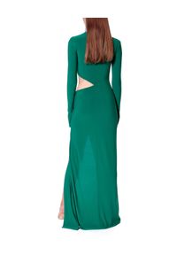 AGGI - Zielona sukienka maxi z wycięciami Skylar. Kolor: zielony. Materiał: tkanina. Typ sukienki: dopasowane, asymetryczne. Długość: maxi #5