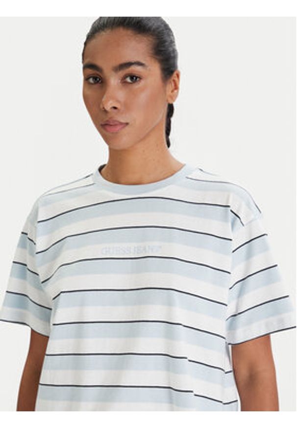 Guess Jeans T-Shirt W6RI19 K8HM0 Kolorowy Regular Fit. Materiał: bawełna. Wzór: kolorowy