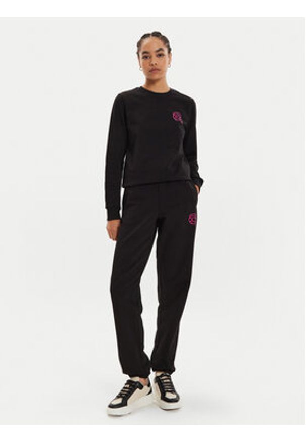 Karl Lagerfeld - KARL LAGERFELD Spodnie dresowe 246W1012 Czarny Regular Fit. Kolor: czarny. Materiał: bawełna