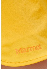 Marmot szorty outdoorowe Elda kolor pomarańczowy gładkie medium waist. Kolor: pomarańczowy. Materiał: tkanina, włókno, materiał. Wzór: gładki #3