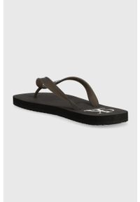 Calvin Klein Jeans japonki BEACH SANDAL AOP męskie kolor czarny YM0YM00656. Kolor: czarny. Materiał: materiał. Wzór: gładki. Obcas: na obcasie. Wysokość obcasa: niski #2