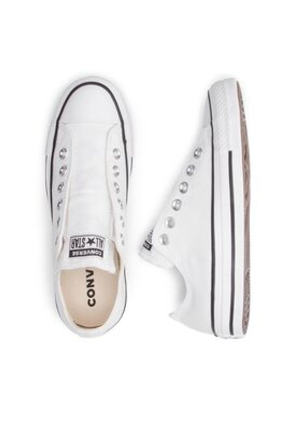 Converse Trampki Chuck Taylor All Star Slip 164301C Biały. Kolor: biały. Materiał: materiał