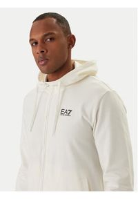 EA7 Emporio Armani Bluza 8NPM33 PJVRZ Écru Regular Fit. Kolor: kremowy. Materiał: bawełna #3