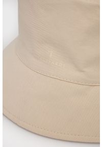 Trussardi Jeans - Trussardi kapelusz bawełniany kolor beżowy bawełniany. Kolor: beżowy. Materiał: bawełna #3