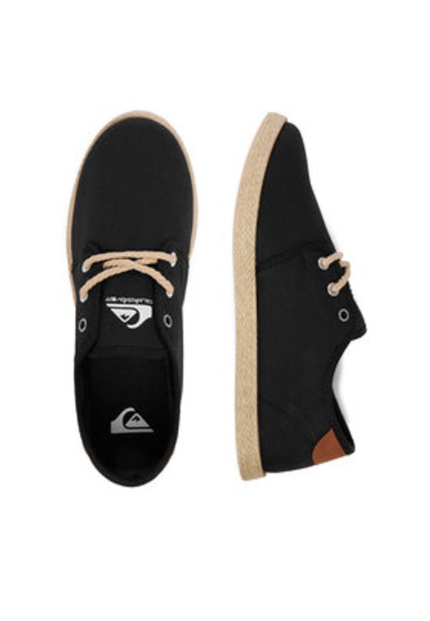 Quiksilver Espadryle CWBEO-WAVESTRIDE-02 Czarny. Kolor: czarny. Materiał: materiał