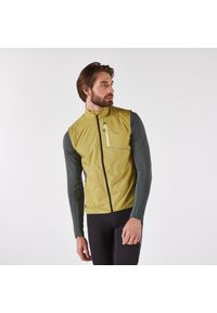 KIPRUN - Kamizelka do biegania męska Kiprun Run 500. Kolor: zielony, wielokolorowy, żółty. Materiał: materiał, poliester, elastan. Długość rękawa: bez rękawów. Sport: bieganie