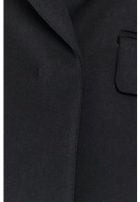 Sisley Marynarka kolor czarny jednorzędowa gładka. Okazja: na co dzień. Kolor: czarny. Materiał: tkanina. Wzór: gładki. Styl: casual, klasyczny #6