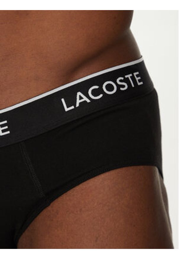 Lacoste Komplet 3 par slipów 8H1293 Czarny. Kolor: czarny. Materiał: bawełna
