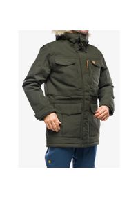 Fjällräven - Kurtka ocieplana męska Fjallraven Nuuk Parka. Kolor: zielony. Sport: turystyka piesza