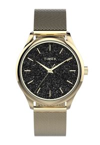 Timex zegarek TW2V01300 Celestial Opulence damski kolor złoty. Kolor: złoty. Materiał: materiał