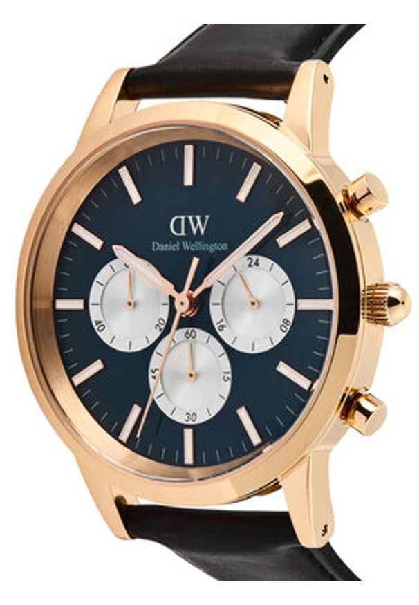 Daniel Wellington Zegarek Iconic Chronograph St Mawes Arctic Panda DW00100877 Czarny. Kolor: czarny
