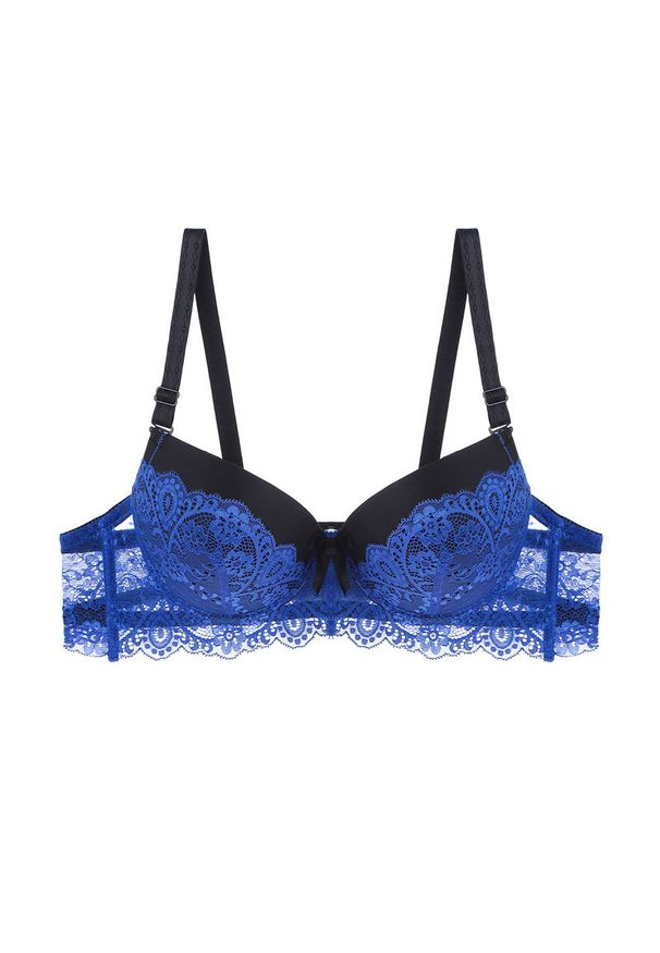 Intica - Biustonosz modelujący z koronką regulowany Laskarouda. Kolor: wielokolorowy. Materiał: koronka. Wzór: koronka