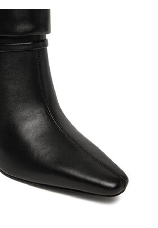 Guess Botki FLFNXX LEA10 Czarny. Kolor: czarny. Materiał: skóra