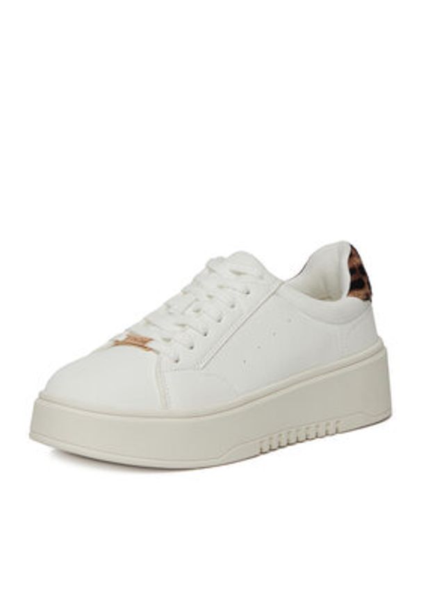 DeeZee Sneakersy AM25232-R Biały. Kolor: biały. Materiał: skóra