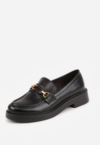 Renee - Czarne Eleganckie Mokasyny VICES z Aplikacją i Wkładką ze Skóry Naturalnej Arinatta. Kolor: czarny. Materiał: skóra. Wzór: aplikacja. Styl: elegancki #8