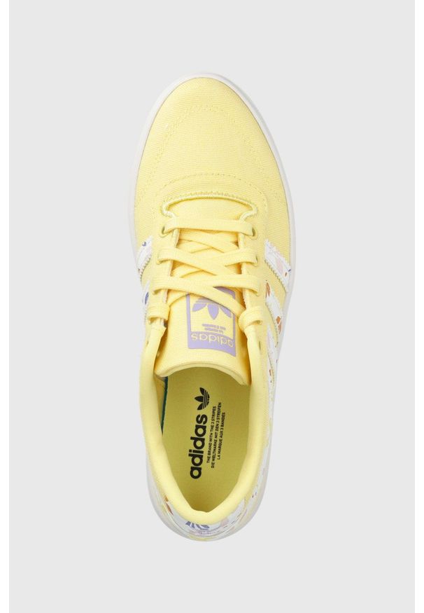 adidas Originals tenisówki Bryony damskie kolor żółty. Nosek buta: okrągły. Zapięcie: sznurówki. Kolor: żółty. Materiał: guma