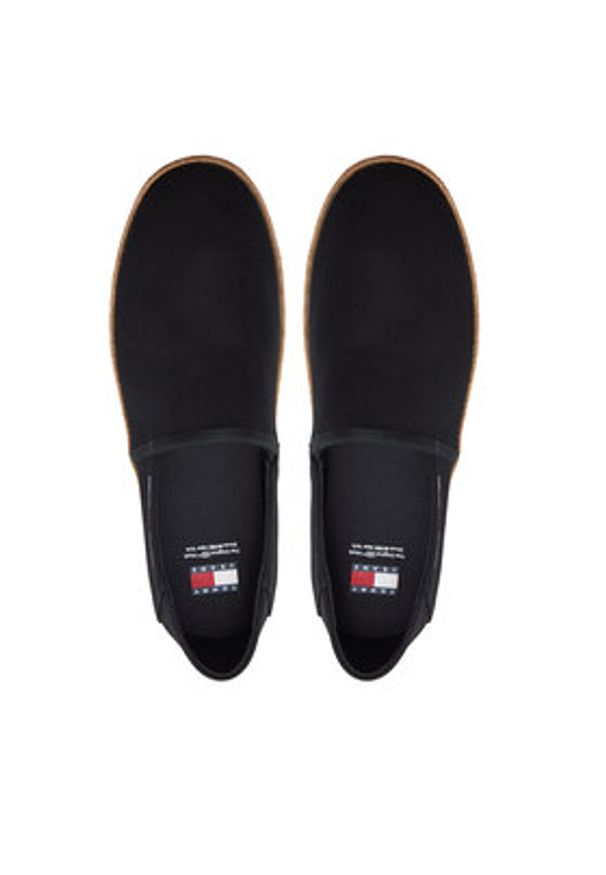 Tommy Jeans Espadryle Tjm Espadrille Street EM0EM01386 Czarny. Kolor: czarny. Materiał: materiał. Styl: street