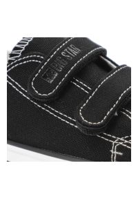 Big-Star - Czarne Trampki Big Star Modne Buty Dziecięce. Okazja: na co dzień. Zapięcie: rzepy. Kolor: czarny. Materiał: guma, materiał. Styl: klasyczny, casual, sportowy #4