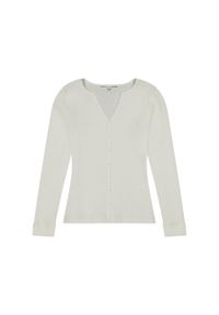 Lee - DAMSKA KOSZULKA LEE WASHED WAFFLE HENLEY ECRU 112371290. Typ kołnierza: typu henley #6