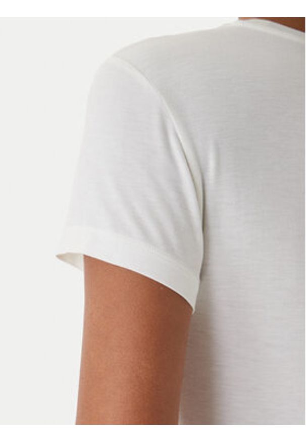 Emporio Armani T-Shirt EW000408 AF19024 U1131 Biały Regular Fit. Kolor: biały. Materiał: bawełna