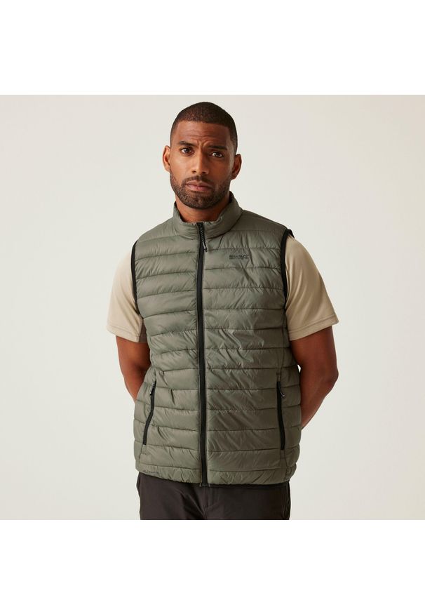 Regatta - Hillpack II męska kamizelka. Kolor: zielony. Materiał: poliamid. Sport: turystyka piesza