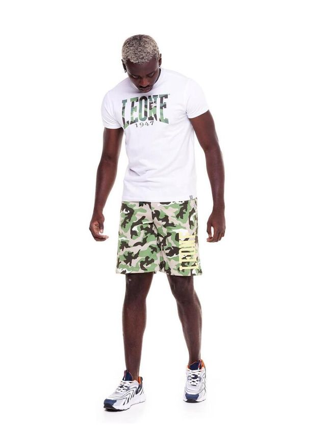LEONE 1947 APPAREL - Męski t-shirt w kolorze Bold Color. Kolor: biały. Materiał: tkanina. Sport: fitness