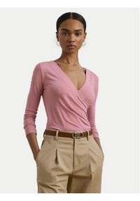 Lauren Ralph Lauren - LAUREN RALPH LAUREN Bluzka 200824366027 Różowy Slim Fit. Kolor: różowy. Materiał: wiskoza #1
