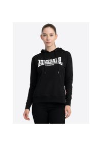Bluza damska z kapturem Lonsdale Flookburgh. Typ kołnierza: kaptur. Kolor: czarny #1