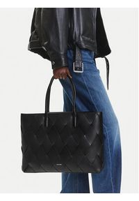 Calvin Klein Torebka Ck Woven Medium Shopper K60K612994 Czarny. Kolor: czarny. Materiał: skórzane #4