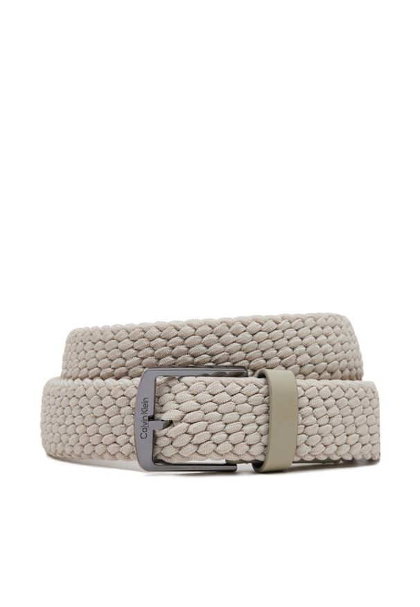 Calvin Klein Pasek Męski Ck Casual Elastic Braided 35Mm K50K512839 Beżowy. Kolor: beżowy. Materiał: materiał. Styl: casual