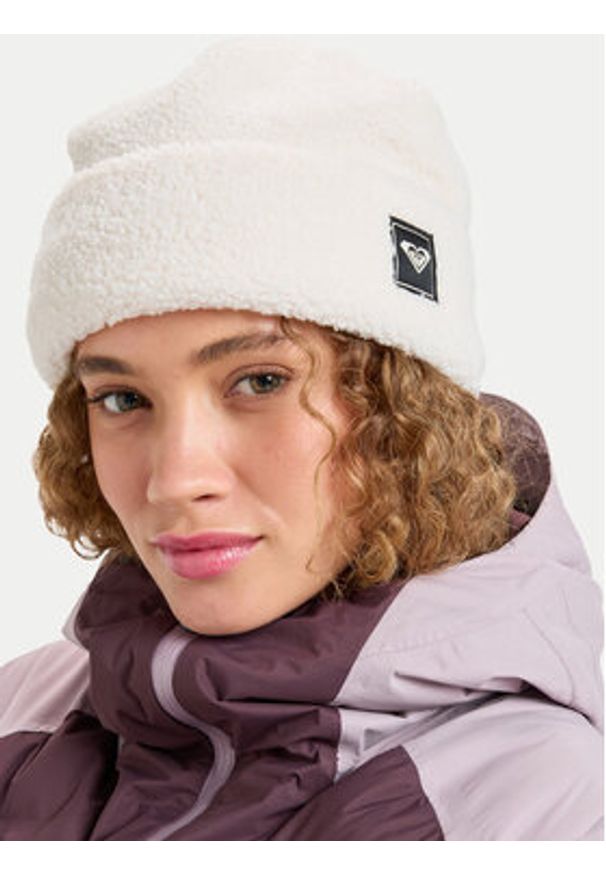Roxy Czapka Valwood ERJHA04410 Écru. Kolor: kremowy. Materiał: poliester