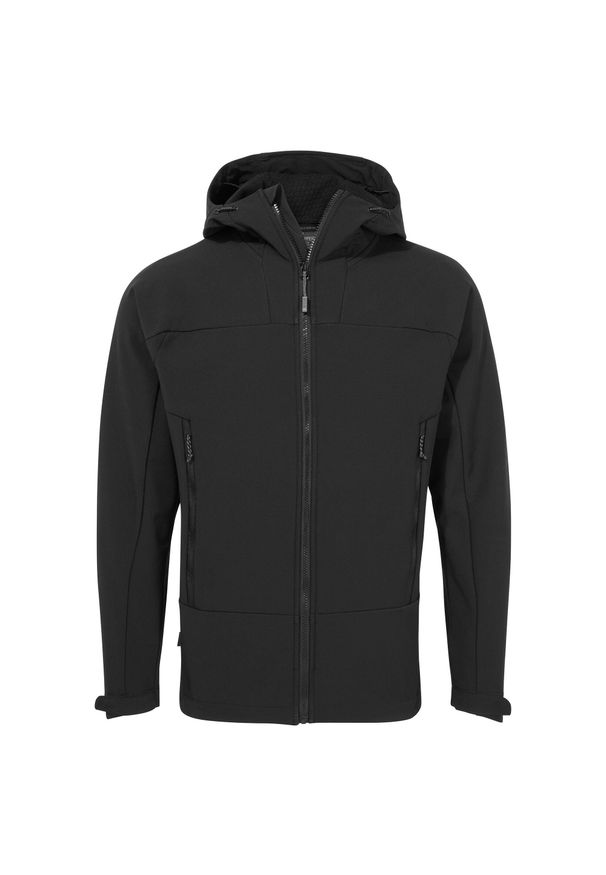 CRAGHOPPERS - Kurtka Męska Expert Active Soft Shell Z Kapturem. Typ kołnierza: kaptur. Kolor: czarny. Materiał: softshell. Sport: turystyka piesza