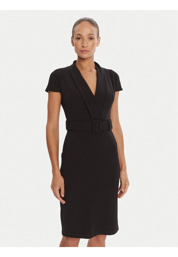 Rinascimento Sukienka koktajlowa CFC0125582003 Czarny Slim Fit. Kolor: czarny. Materiał: syntetyk. Styl: wizytowy
