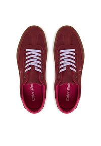 Calvin Klein Sneakersy Low Pro Cups Lace Up Sue Mix Mg HW0HW02683 Bordowy. Kolor: czerwony. Materiał: zamsz, skóra #3