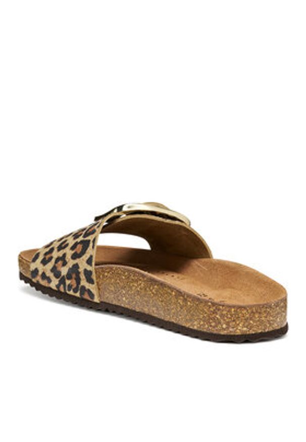 Geox Klapki D Brionia R D65Y3A 000BS C5018 Brązowy. Kolor: brązowy. Materiał: skóra, zamsz