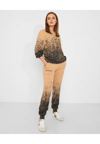 CHAOS BY MARTA BOLIGLOVA - Beżowe spodnie dresowe z bawełny DIRTY. Stan: podwyższony. Kolor: beżowy. Materiał: dresówka, bawełna