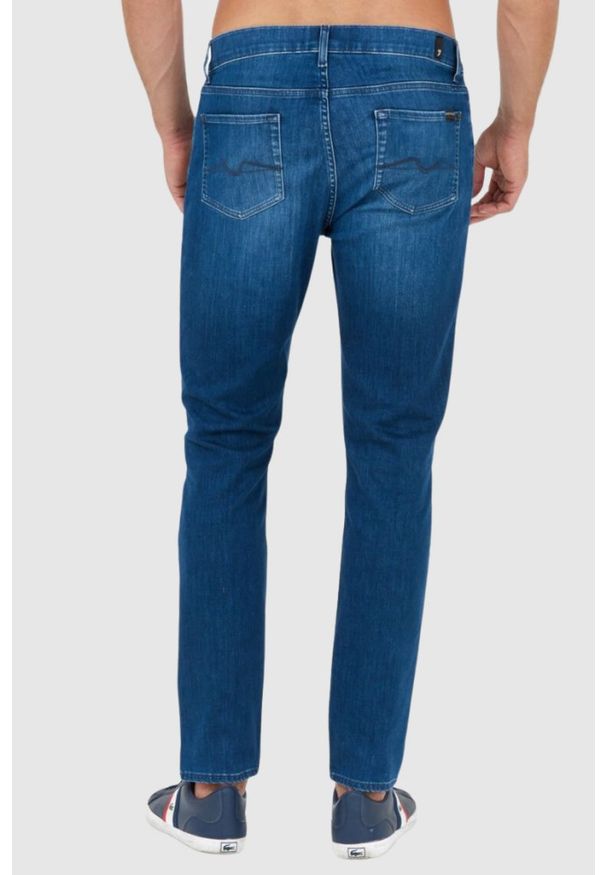 7 FOR ALL MANKIND Granatowe jeansy męskie SLIMMY TAPERED LUXE PERFORMANCE ECO, Rozmiar 36. Kolor: niebieski