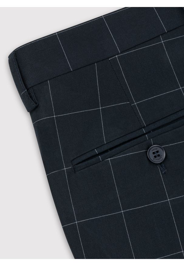 Pako Lorente - PAKO LORENTE – Granatowe garniturowe spodnie męskie. Kolor: niebieski. Materiał: poliester, wiskoza, elastan