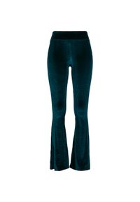Damskie legginsy z wysoką talią Urban Classics velvet boot (GT). Stan: podwyższony. Kolor: niebieski, wielokolorowy, różowy. Materiał: welur #1