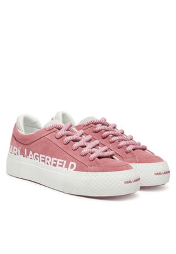 Karl Lagerfeld - KARL LAGERFELD Sneakersy KL60722 Fioletowy. Kolor: fioletowy. Materiał: zamsz, skóra