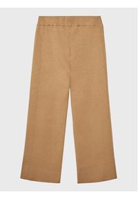 Calvin Klein Jeans Spodnie dzianinowe Monogram Rib IG0IG01700 Beżowy Regular Fit. Kolor: beżowy. Materiał: bawełna #3