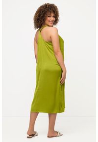 ULLA POPKEN - Damskie Sukienka mini krój trapezowy dekolt w szpic bez rękawów. Kolekcja: plus size. Kolor: zielony. Materiał: poliester, materiał. Długość rękawa: bez rękawów. Typ sukienki: trapezowe. Styl: sportowy. Długość: mini #2