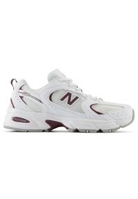 Buty unisex New Balance U530CSF – białe. Kolor: biały. Materiał: syntetyk, materiał. Szerokość cholewki: normalna. Sezon: lato. Sport: turystyka piesza