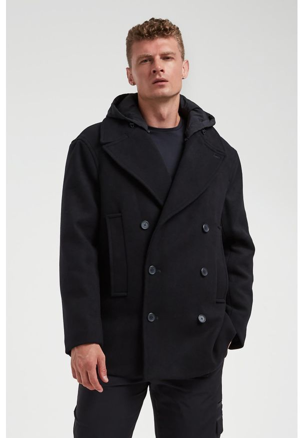 Armani Exchange - Płaszcz męski wełniany ARMANI EXCHANGE. Materiał: wełna